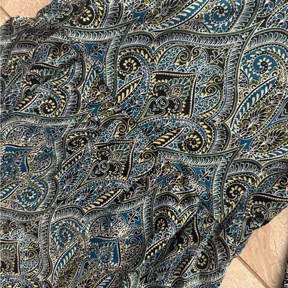 J. Jill women's Small petite paisley blue blouse - Picture 3 of 3